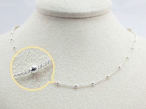 S925項鍊閃珠銀鏈40cm