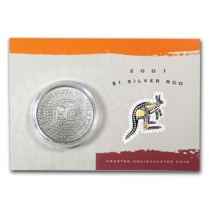 2001皇家澳洲袋鼠銀幣1盎司(原廠封卡)