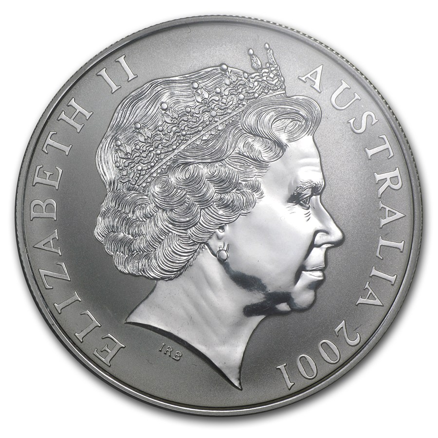 2001皇家澳洲袋鼠銀幣1盎司(原廠封卡)