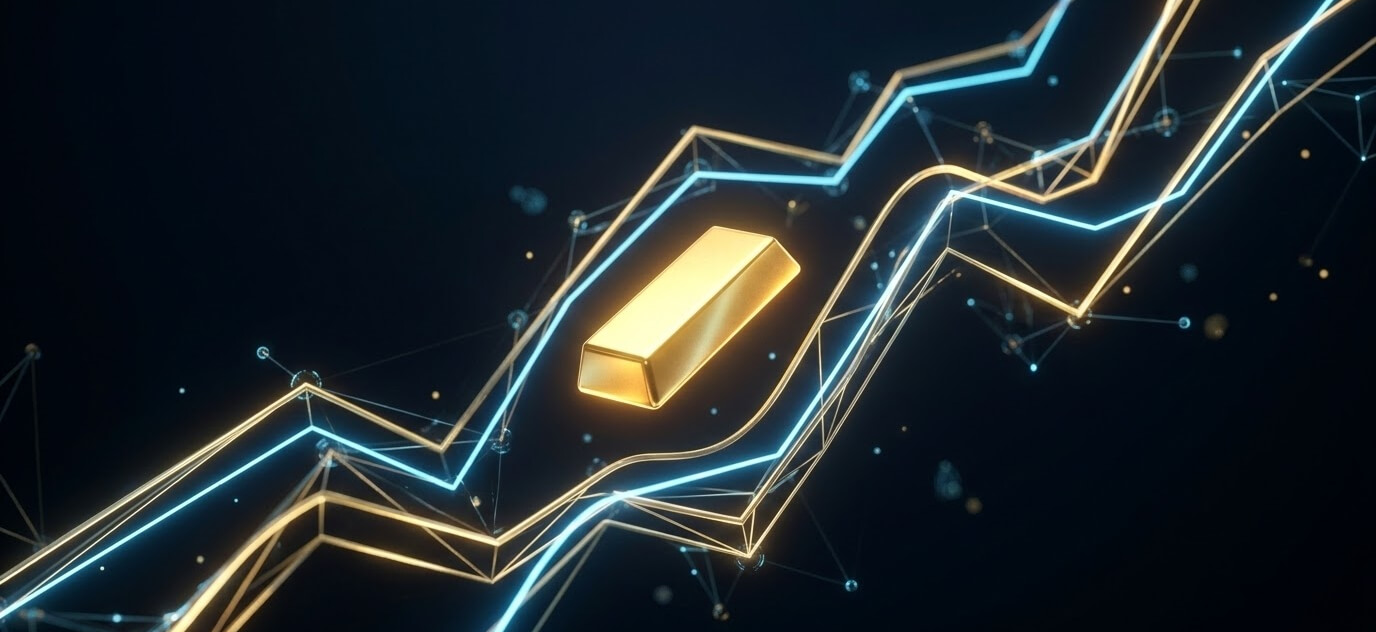 國際金價走勢與總經變數抽象概念圖