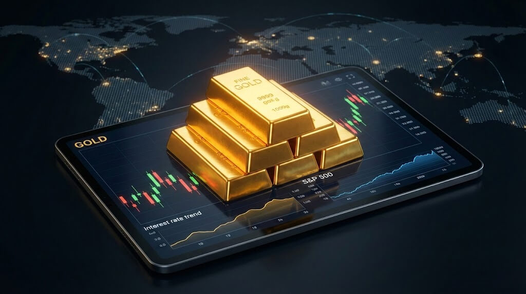 國際金價與實質利率走勢對比圖